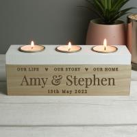 Personalised Our Life, Story & Home Tea Light Holder Extra Image 3 Preview